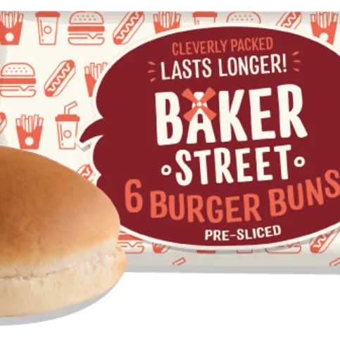 BAKER ST PLAIN BURGER BUN