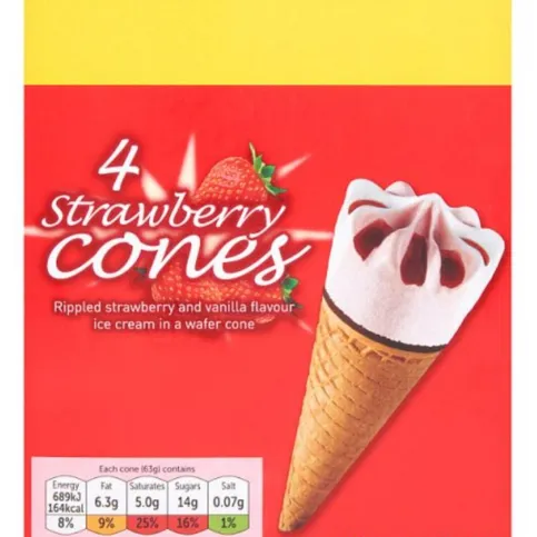 Classic Strawberry Cones 4 x 110ml