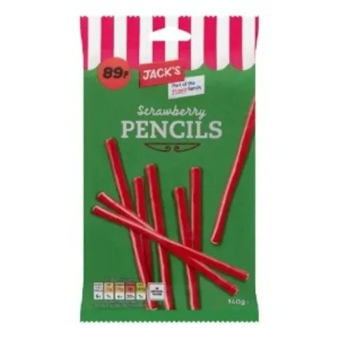Jack's Strawberry Pencils 140g
