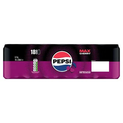 Pepsi Max Cherry 18 x 330ml (6.2kg)