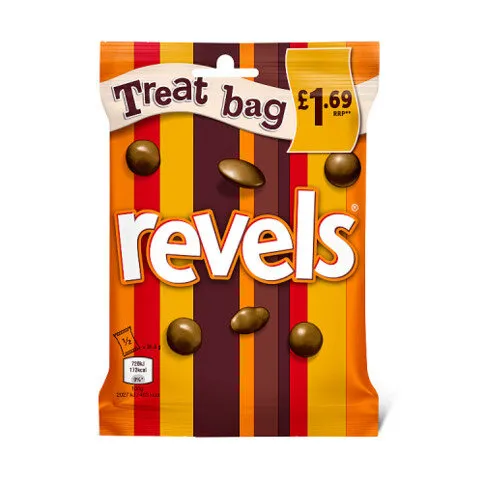 Revels Milk Chocolate Bag with Raisins, Coffee or Orange 71g