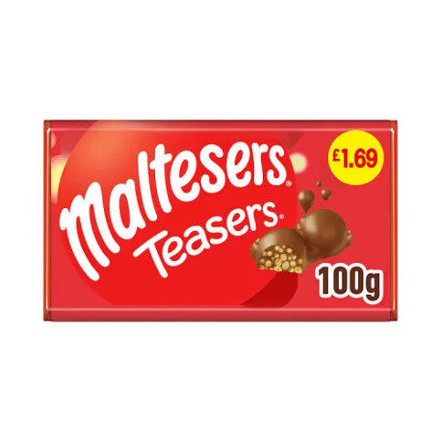 Maltesers Teasers Milk Chocolate & Honeycomb Block Bar 100g