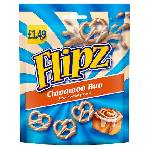 Flipz Cinnamon Bun Flavour Coated Pretzels 80g