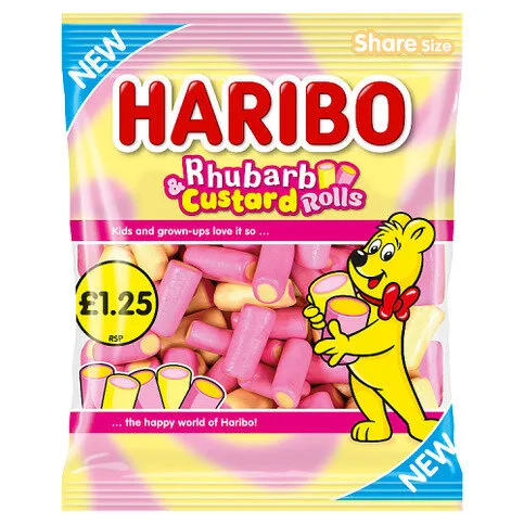 HARIBO Rhubarb & Custard Rolls 140g
