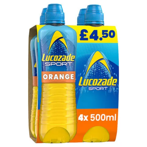 Lucozade Sport Drink Orange 4 x 500ml
