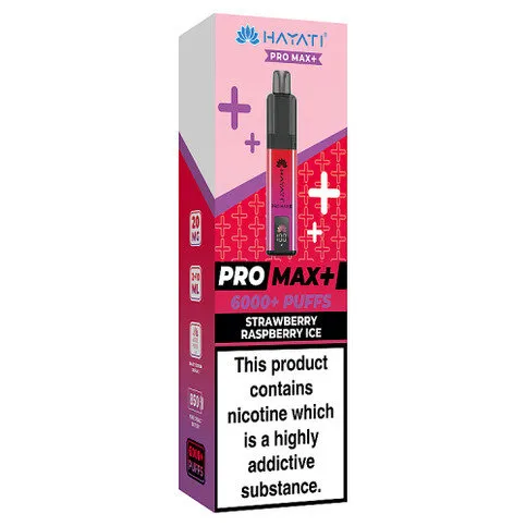 Hayati Pro Max 6k Puffs Strawberry Raspberry Ice