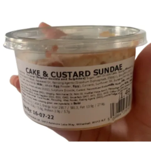 Cake & Custard Sundae