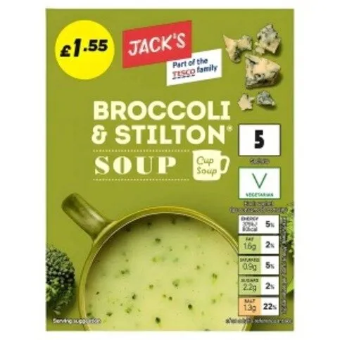 Jack's Broccoli & Stilton Cup Soup 5 x 24g