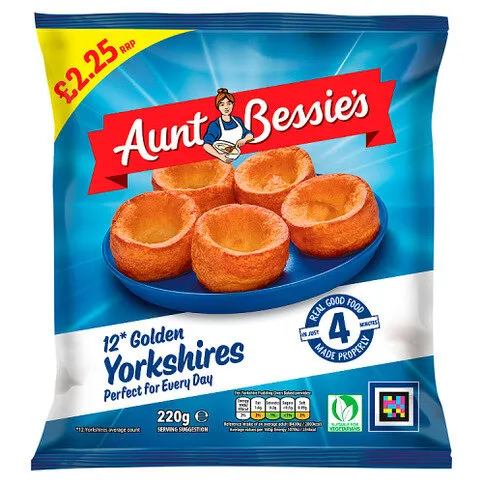 Aunt Bessie's 12 Golden Yorkshires 220g
