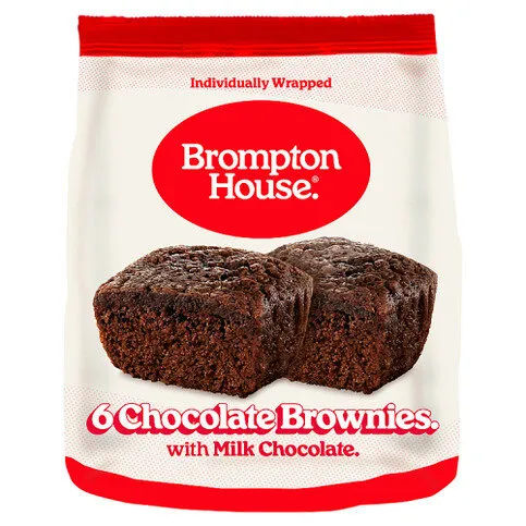 Brompton House Chocolate Brownies with Milk Chocolate 6 x 20g (120g)